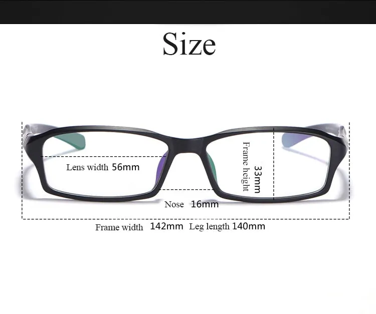 Bclear Men's Full Rim Rectangle Tr 90 Titanium Sport Eyeglasses My6059