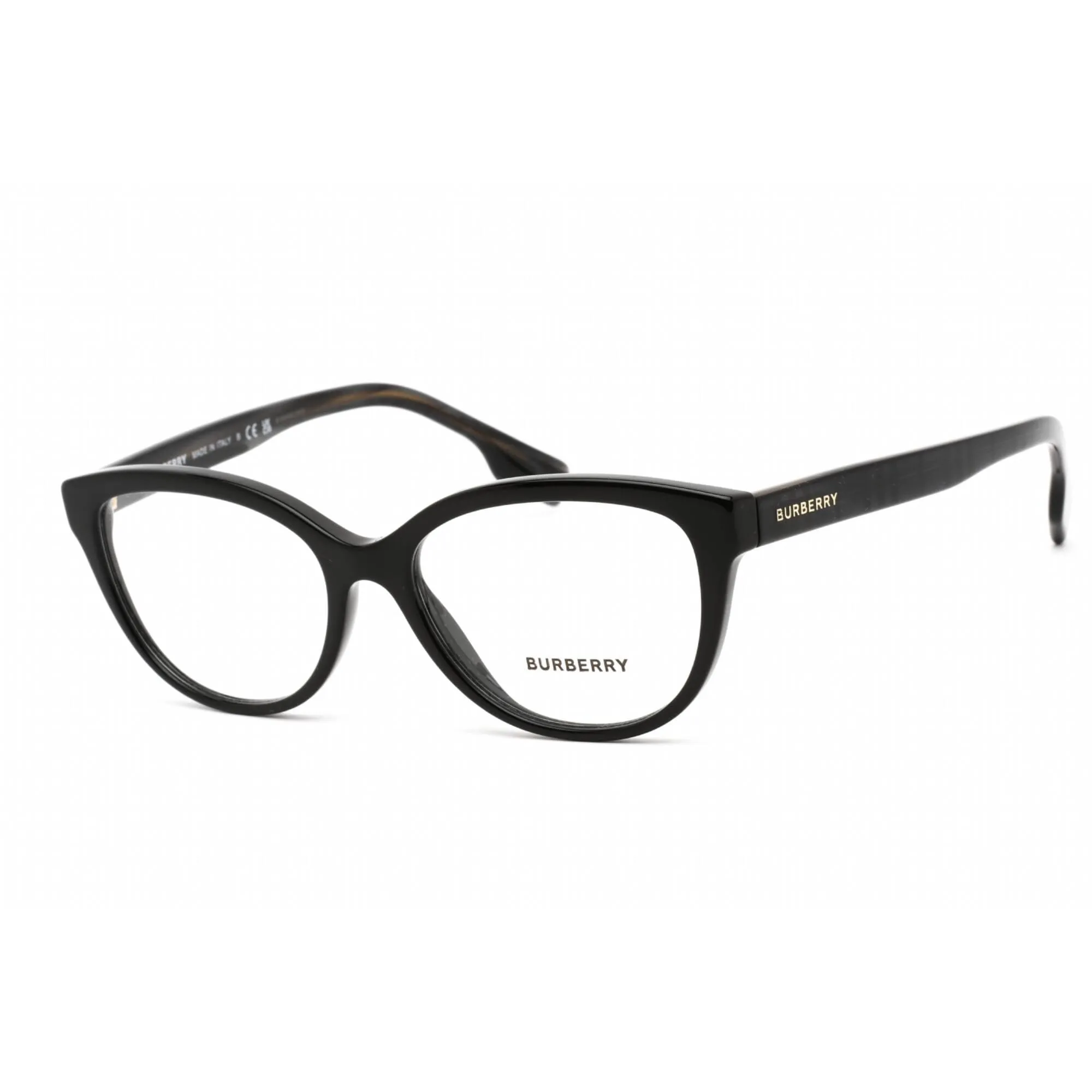 Burberry Women's Eyeglasses - Clear Lens Black Plastic Oval Shape Frame | 0BE2357 3980
