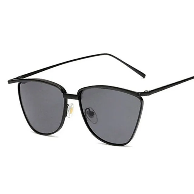 Metal Vintage Luxury Mirror Retro Style Cat Eye Sunglasses