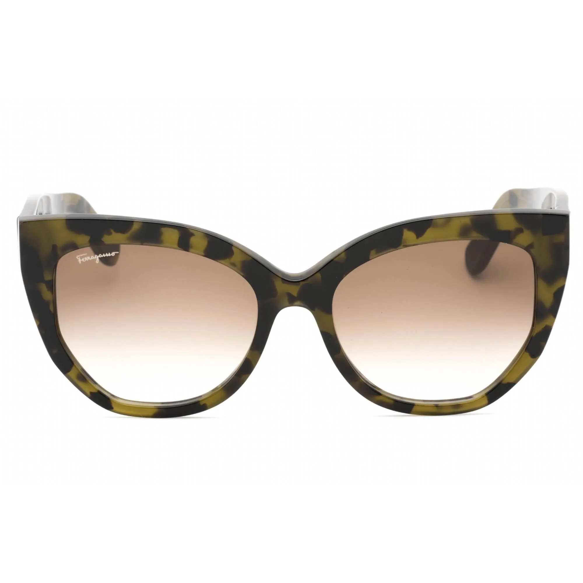 Salvatore Ferragamo Women's Sunglasses - Tortoise Green Cat Eye Frame | SF1061S 246