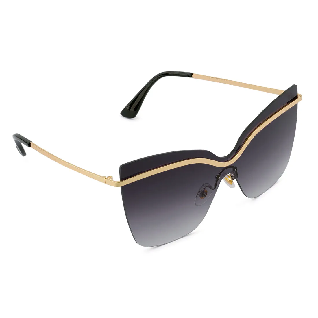 Stylized Rim Cateye Sunglasses In Purple